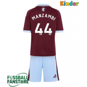 Aston Villa Johan Manzambi #44 Replik Heimtrikot Kinder 2026-27 Kurzarm (+ Kurze Hosen)